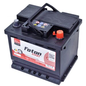 Baterie Auto 12V 52Ah, Pornire 470A, Dimensiuni 207 x 175 x 190 mm Borna+ Dreapta Foton Start