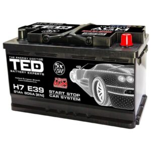 Baterie Auto 12V 81Ah cu Start Stop, Pornire 805A, Dimensiuni 315 x 175 x 190 mm Borna+ Dreapta Ted Electric TED003829