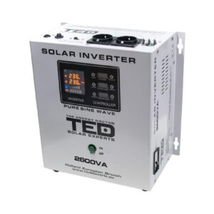 Invertor Solar Fotovoltaic Monofazat Off-Grid, 24V 2600VA 1800W MPPT cu unda sinusoidala pura, TED Electric TED000293