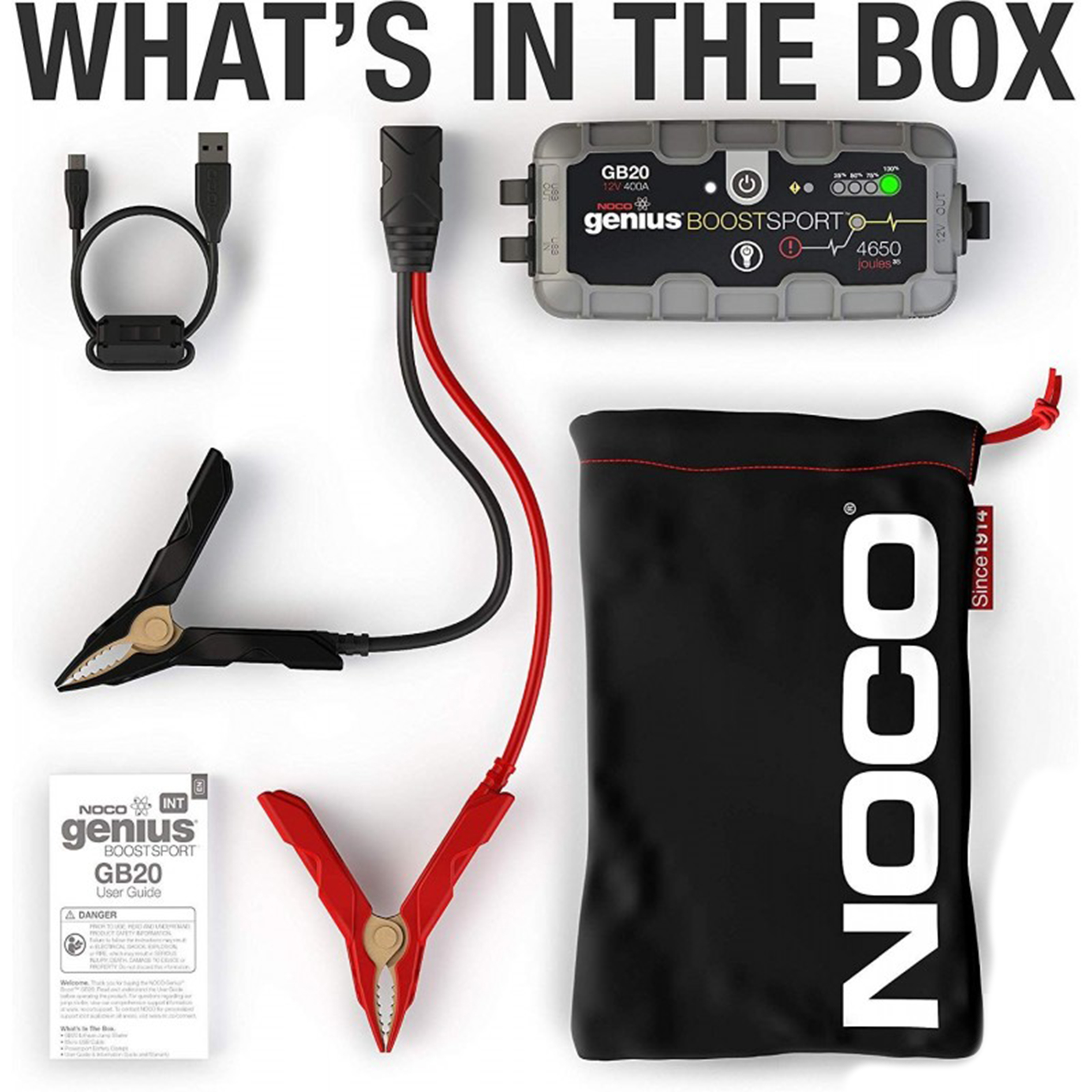 Robot Pornire Auto, Jump Starter Auto 12V Portabil, Curent Pornire 500A Litiu-Ion, Noco Boost GB20 - imagine 3