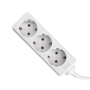 Prelungitor 1.5 metri cu 3 Schuko, Cablu 3x 1mm, Culoare Alb, Putere 3680W 10A, TED Electric TED000569