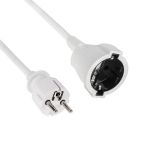 Prelungitor 5 metri cu 1 Schuko, Cablu 3x 1mm, Culoare Alb, Putere 3500W 10A, TED Electric TED004178
