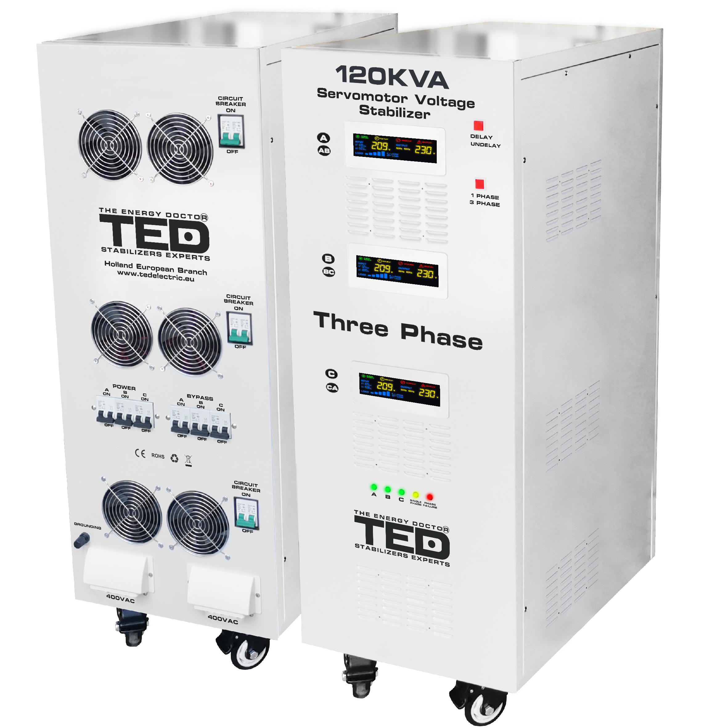 Stabilizator retea maxim 120KVA-SVC cu servomotor trifazat-trifazat TED000088 - imagine 2