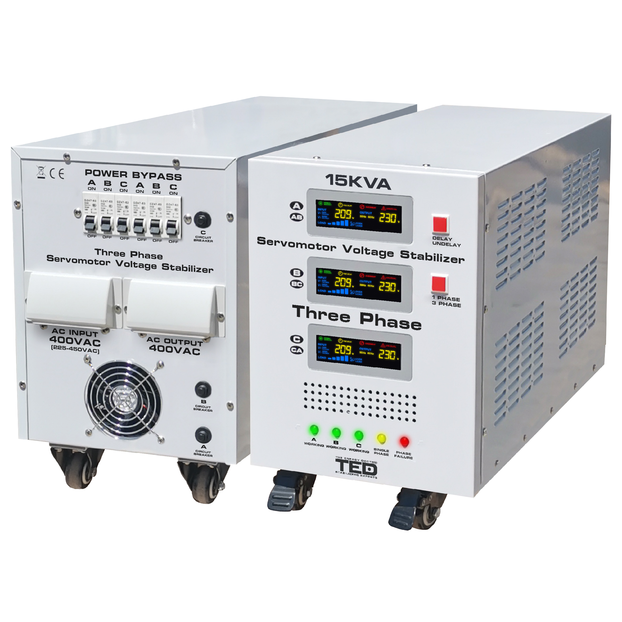 Stabilizator retea maxim 15KVA-SVC cu servomotor trifazat-trifazat TED000101 - imagine 2