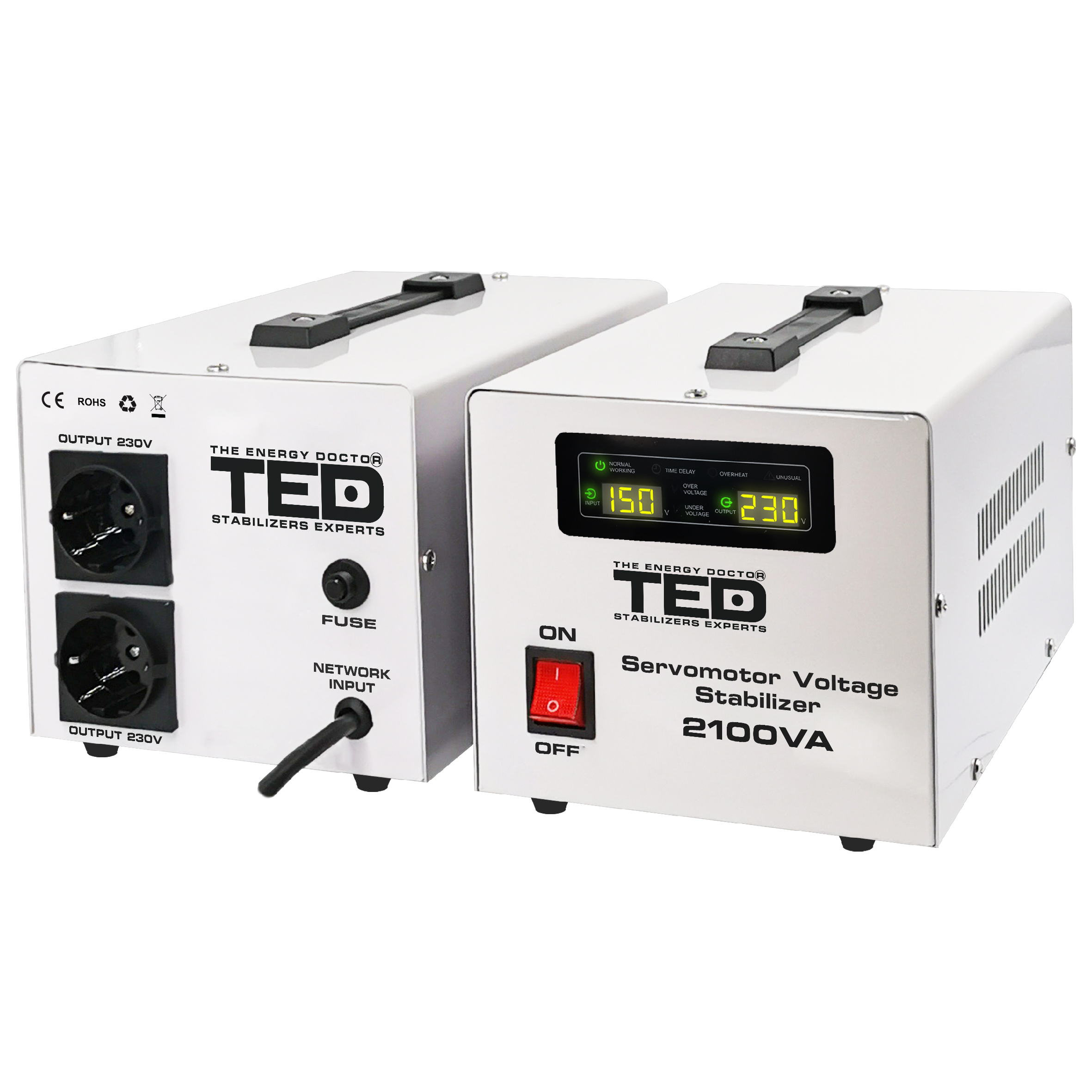 Stabilizator retea maxim 2100VA-SVC cu servomotor monofazat TED000132 - imagine 2