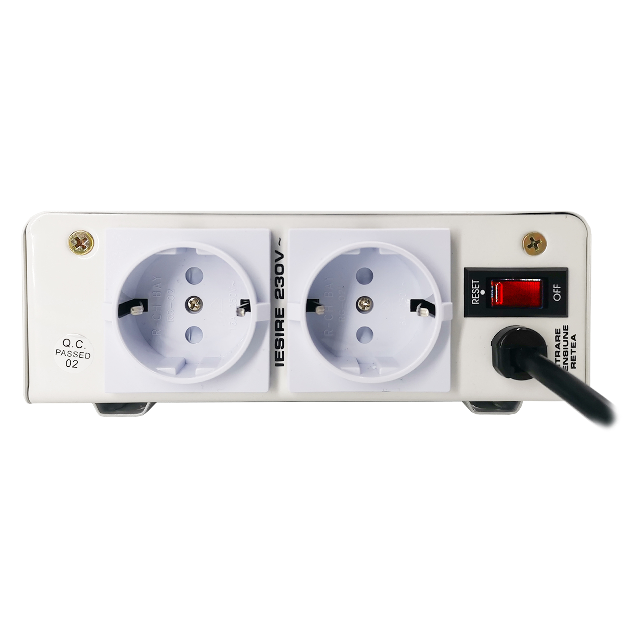 Stabilizator retea maxim 500VA-AVR LCD 2 iesiri schuko WALL TED002174 - imagine 2