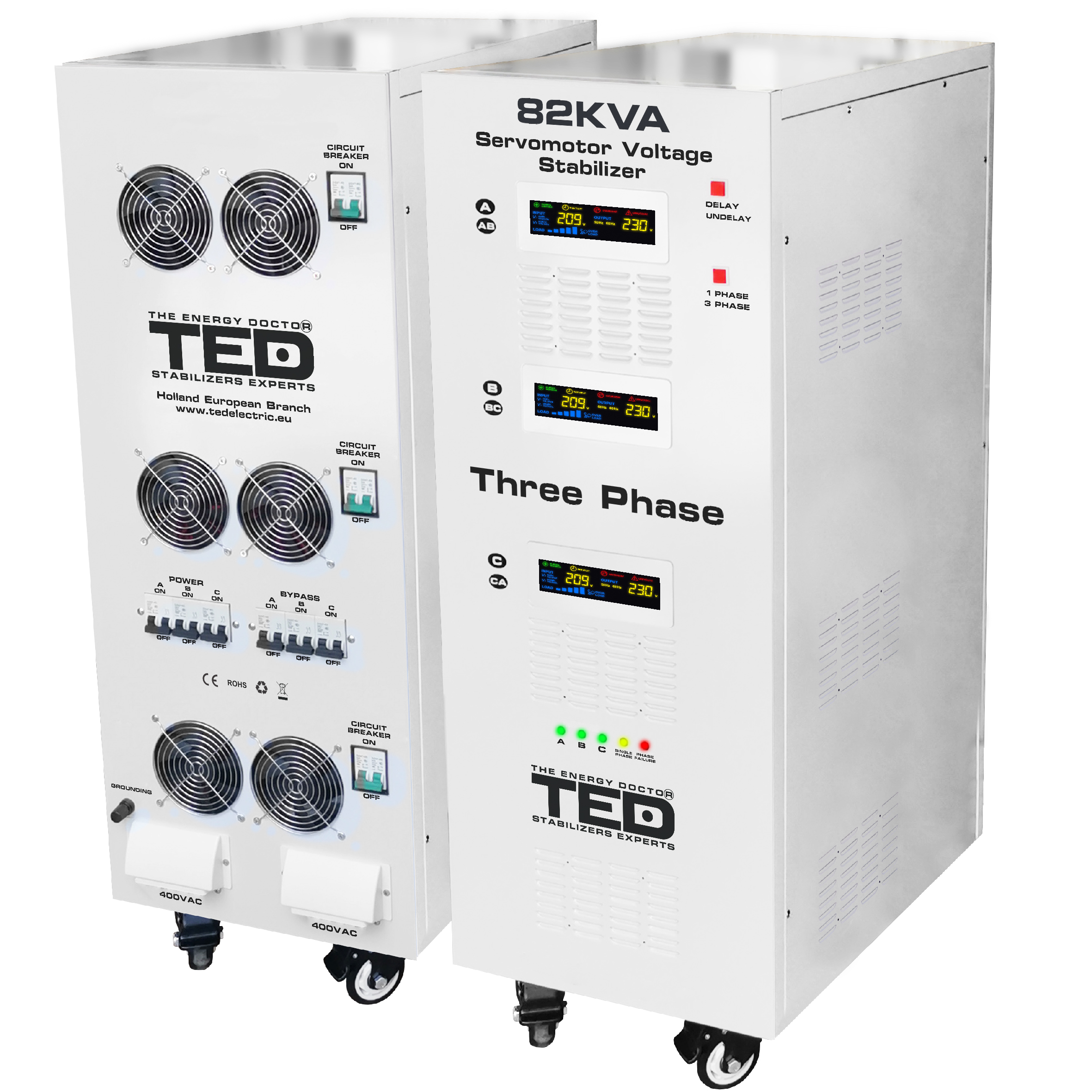 Stabilizator retea maxim 82KVA-SVC cu servomotor trifazat-trifazat TED000224 - imagine 2