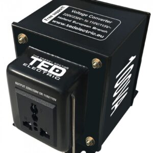 Transformator de tensiune, Convertor de la 220V la 110V si Reversibil 100VA 100W, TED Electric TED002235