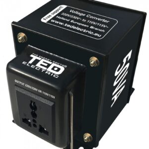 Transformator de tensiune, Convertor de la 220V la 110V si Reversibil 50VA 50W, TED Electric TED003683
