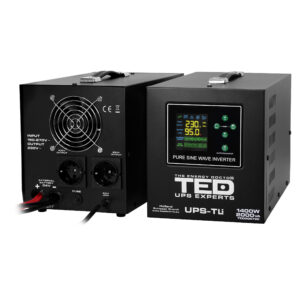 UPS 2000VA/1400W runtime extins LiFePO4 utilizeaza doi acumulatori (neinclusi) TED Electric - TED006790