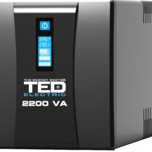 UPS 2200VA 1250W cu Stabilizator si Management, 3x Schuko, Ecran LCD si 4x Acumulator 12V 7Ah, TED Electric TED004666