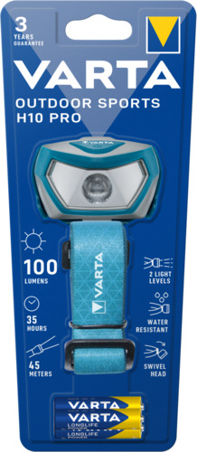 Varta lanterna de cap Outdoor Sports H10 Pro Led 3mm/ 100Lm/ 35h/ 45m/ IPX4 incl 3xAAA(R3) V16650 (1/4) - imagine 2