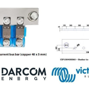 Victrom Energy Busbar to connect 5 CIP100200100 (500 A)